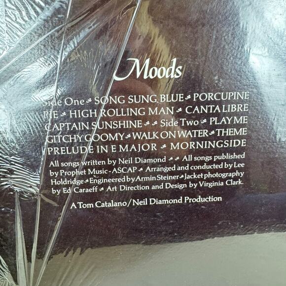 Vintage 1972 Neil Diamond Moods LP Vinyl Record - Picture 3 of 4